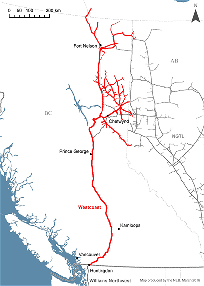 Map – Westcoast Transmission System